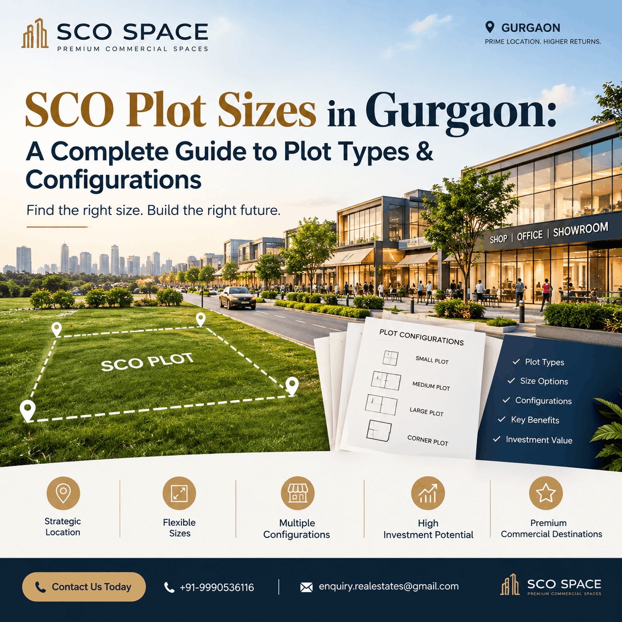 SCO Plot Sizes in Gurgaon A Complete Guide to Plot Types And Configurations