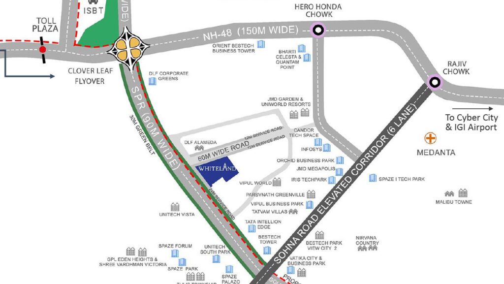 Whiteland Urban Cubes location-map