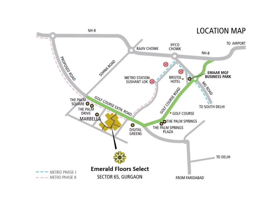 Emaar Business District Sector 65 Gurgaon Location Map