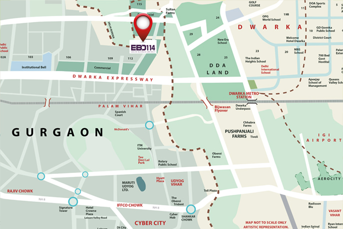 Emaar Business District 114 Sector 114 Gurgaon Location Map