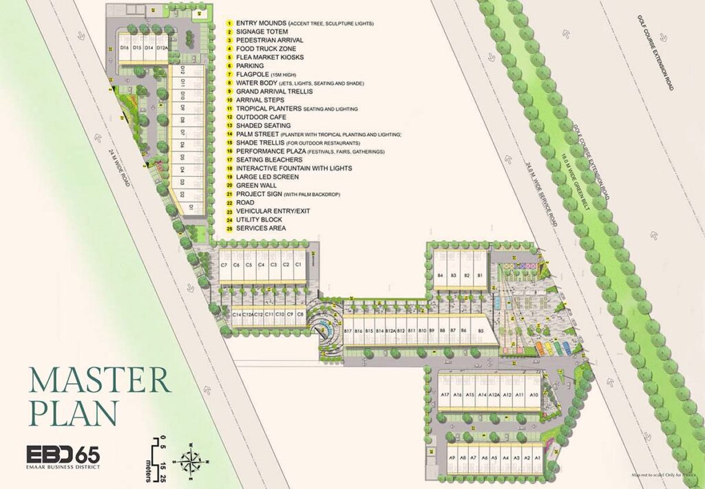 Emaar Business District Sector 65 Gurgaon Location Map Master Plan